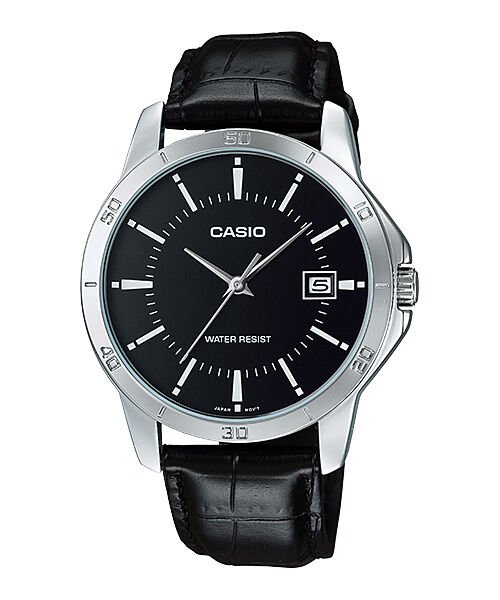 Casio MTP-V004L-1AUDF Quartz Deri Siyah 42 mm Erkek Kol Saati