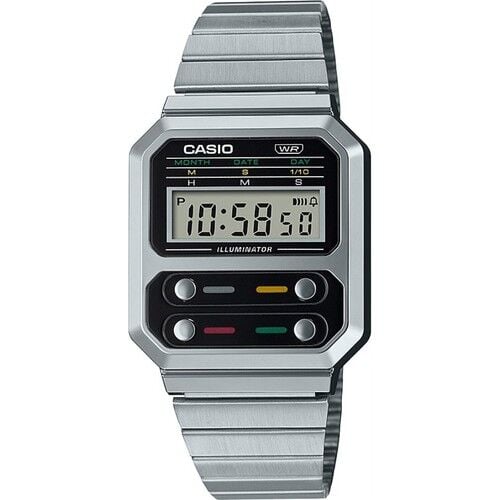 Casio A100WE-1ADF Retro Quartz Dijital Çelik Gri 33 mm Erkek Kol Saati