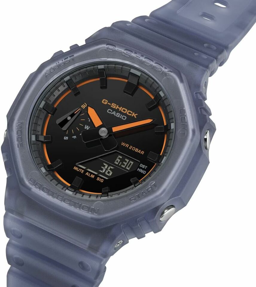 Casio GA-2100K-2ADR Quartz Silikon Mavi 20 ATM 45 mm Erkek Kol Saati