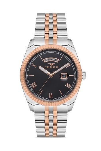 Ferro F11130DA-E Quartz Çift Kordonlu 41 mm Erkek Kol Saati