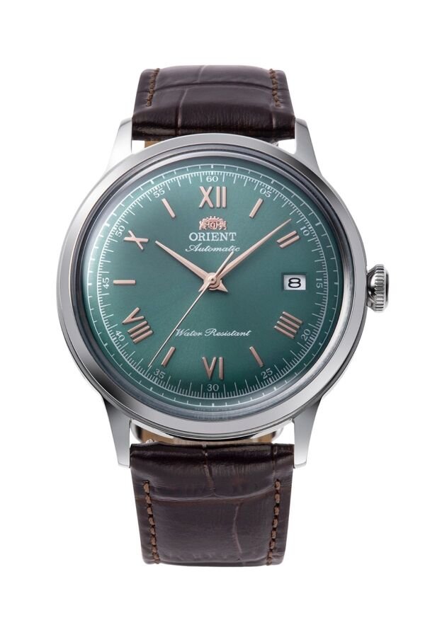 Orient Bambino RA-AC0023E30B Kurmalı Otomatik Deri Kahverengi Yeşil Kadran 41 mm Erkek Kol Saati