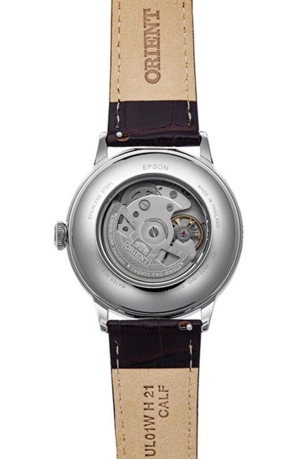 Orient Bambino RA-AC0023E30B Kurmalı Otomatik Deri Kahverengi Yeşil Kadran 41 mm Erkek Kol Saati