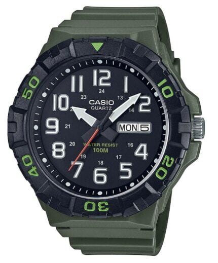 Casio MRW-210H-3AVDF Quartz Silikon Yeşil Siyah Kadran 10 ATM 53 mm Erkek Kol Saati