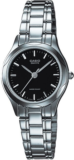 Casio LTP-1275D-1ADF Quartz Çelik Gri Siyah Kadran 25 mm Kadın Kol Saati