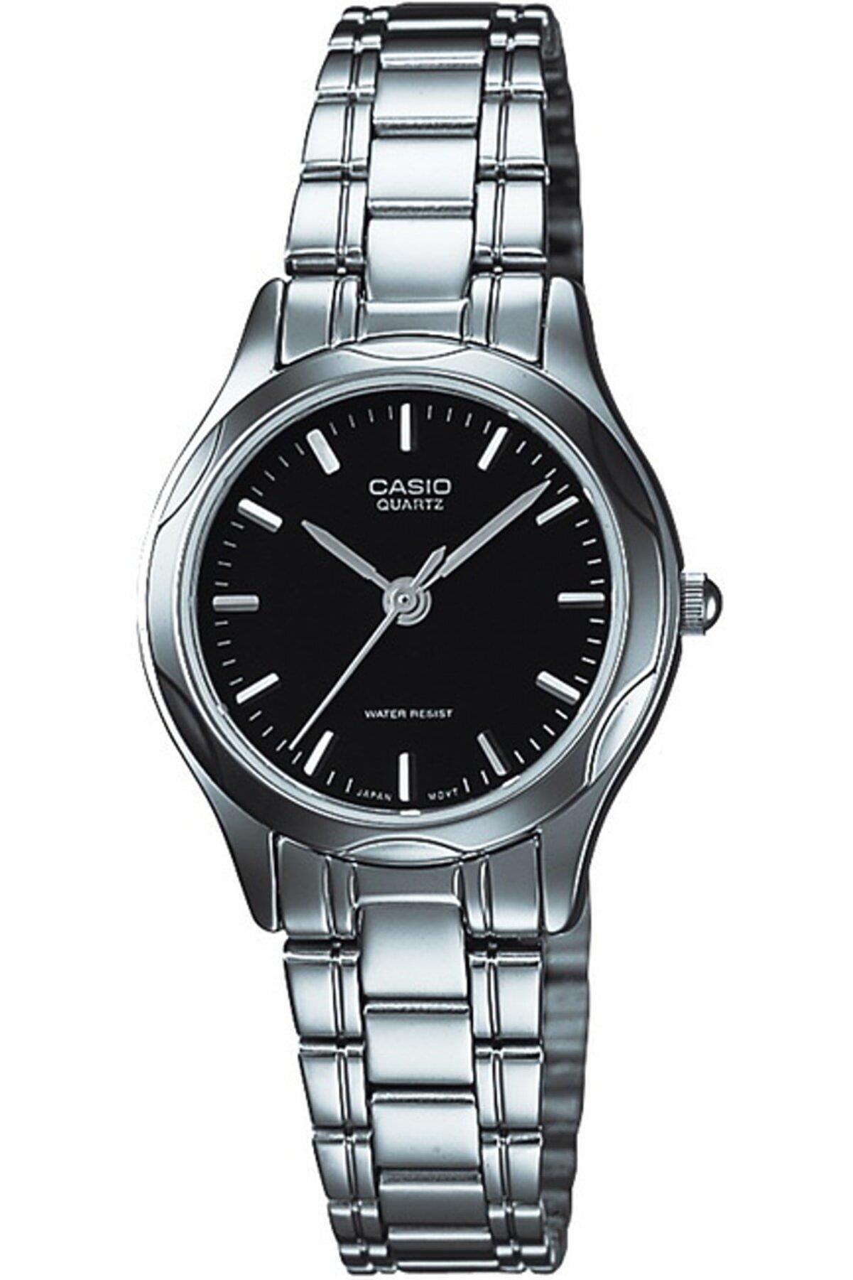 Casio LTP-1275D-1ADF Quartz Çelik Gri Siyah Kadran 25 mm Kadın Kol Saati