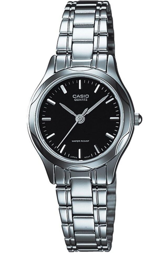 Casio LTP-1275D-1ADF Quartz Çelik Gri Siyah Kadran 25 mm Kadın Kol Saati
