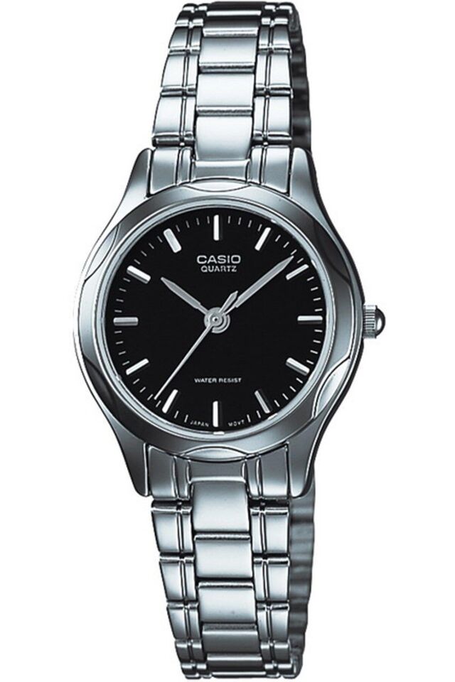 Casio LTP-1275D-1ADF Quartz Çelik Gri Siyah Kadran 25 mm Kadın Kol Saati