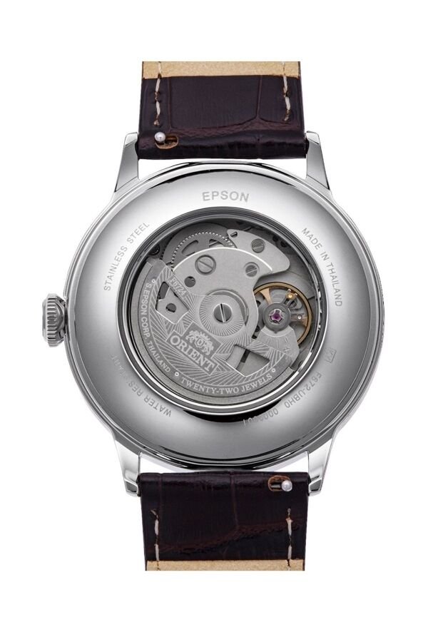 Orient Bambino RA-AC0026R30B Kurmalı Otomatik Deri Kahverengi Bordo Kadran 41 mm Erkek Kol Saati