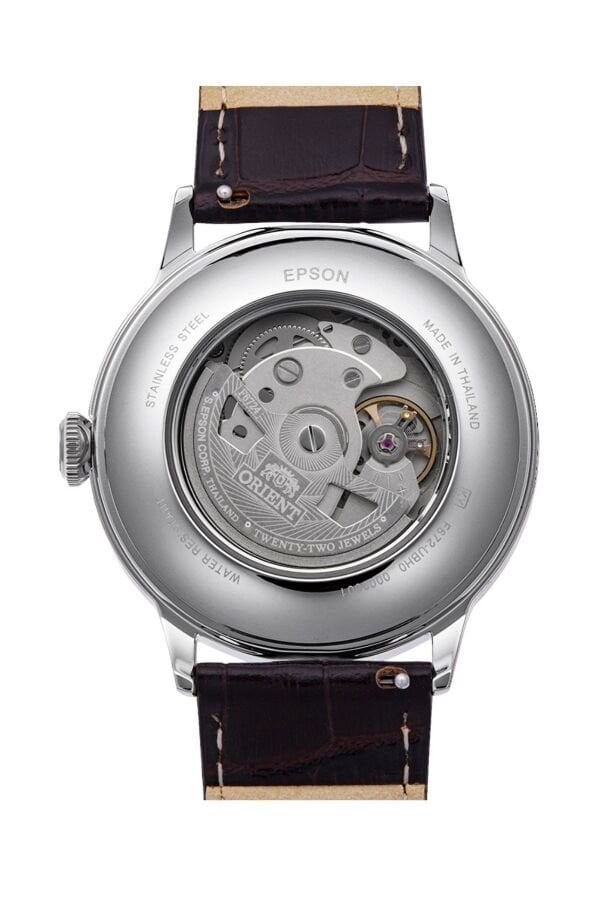 Orient Bambino RA-AC0026R30B Kurmalı Otomatik Deri Kahverengi Bordo Kadran 41 mm Erkek Kol Saati