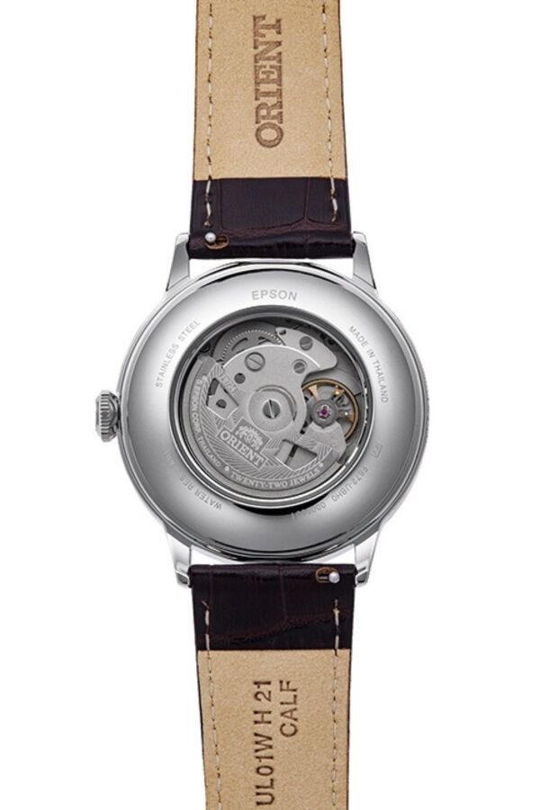 Orient Bambino RA-AC0026R30B Kurmalı Otomatik Deri Kahverengi Bordo Kadran 41 mm Erkek Kol Saati