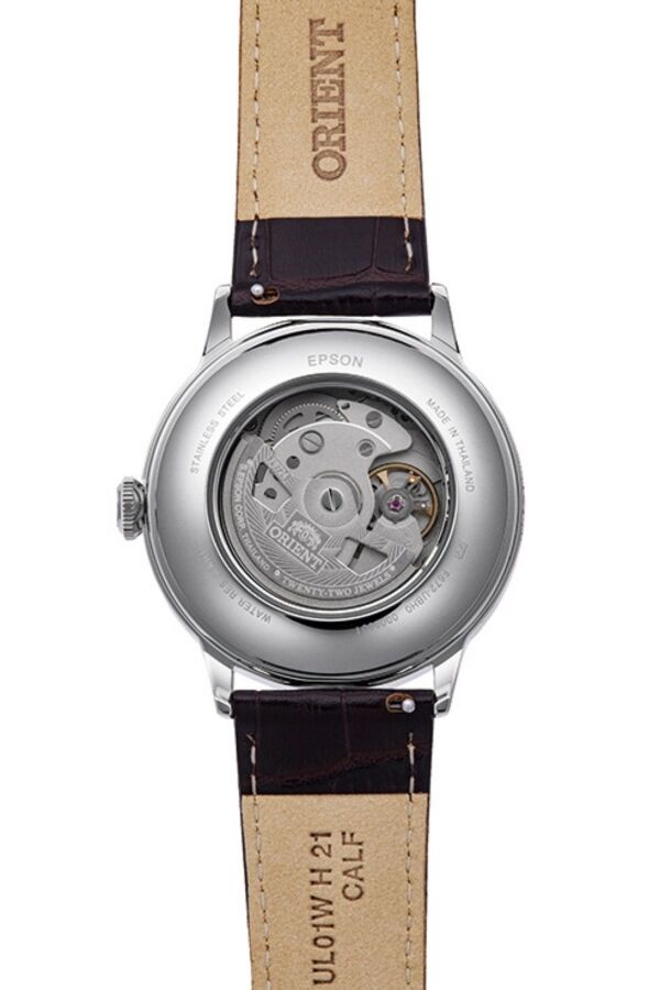 Orient Bambino RA-AC0026R30B Kurmalı Otomatik Deri Kahverengi Bordo Kadran 41 mm Erkek Kol Saati