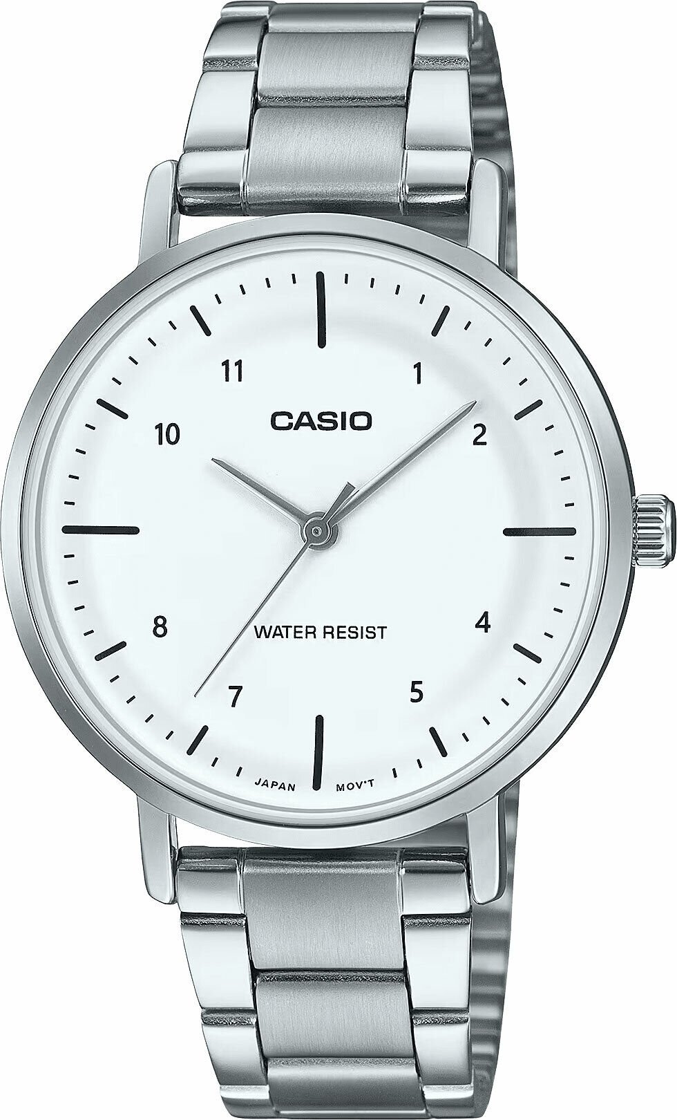 Casio LTP-VT03D-7BDF Quartz Çelik Gri Beyaz Kadran 34 mm Kadın Kol Saati