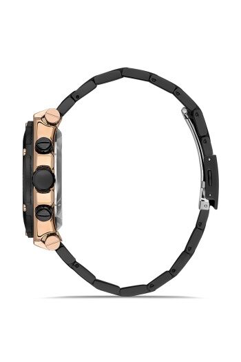 Ferro Siyah Çelik Kordon Erkek Kol Saati FM31397A-R Tüm Fonksiyonlar Aktif 3 ATM Su Geçirmez