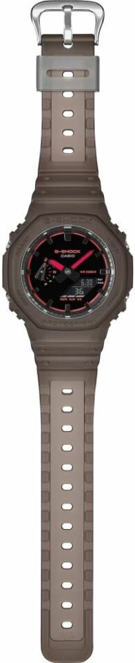 Casio GA-2100K-5ADR Quartz Silikon Kahve 20 ATM 45 mm Erkek Kol Saati