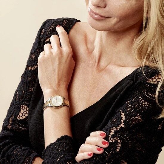 Seiko SUR454P1 Quartz Çelik Altın/Gri Safir Cam 10 ATM 30 mm Kadın Kol Saati