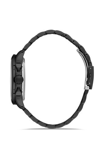 Ferro Quartz Çelik Siyah 46 mm Erkek Kol Saati