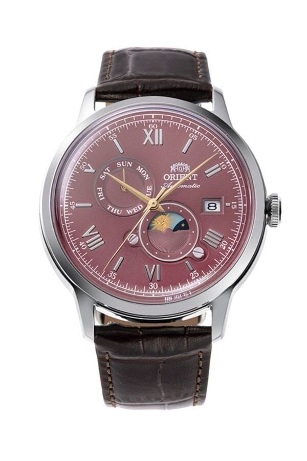 Orient RA-AK0807R30B Kurmalı Otomatik Deri Kahverengi Bordo Kadran 42 mm Erkek Kol Saati