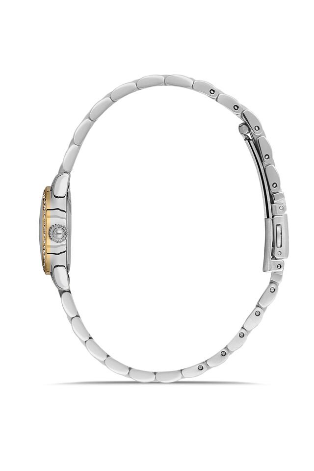 Ferro Gümüş ve Sarı Çelik Kordon Kadın Kol Saati FL21753AWT-D15 3ATM Su Geçirmez 2 Yıl Garantili