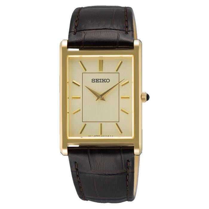 Seiko SWR106P1 Quartz Deri Kahverengi Safir Cam 27 mm Erkek Kol Saati