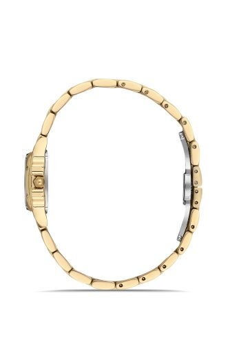 Ferro Sarı Çelik Kordon Kadın Kol Saati FL21462A-B 3ATM Su Geçirmez 2 Yıl Garantili HediyePaketli