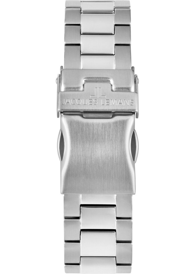 Jacques Lemans 1-2207C Liverpool Chronograph Quartz Çelik Gri Mavi Kadran 20 ATM 43 mm Erkek Kol Saati