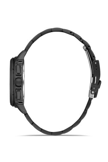 Ferro Siyah Çelik Kordon Erkek Kol Saati FM40126A-G Tüm Fonksiyonlar Aktif 3 ATM Su Geçirmez