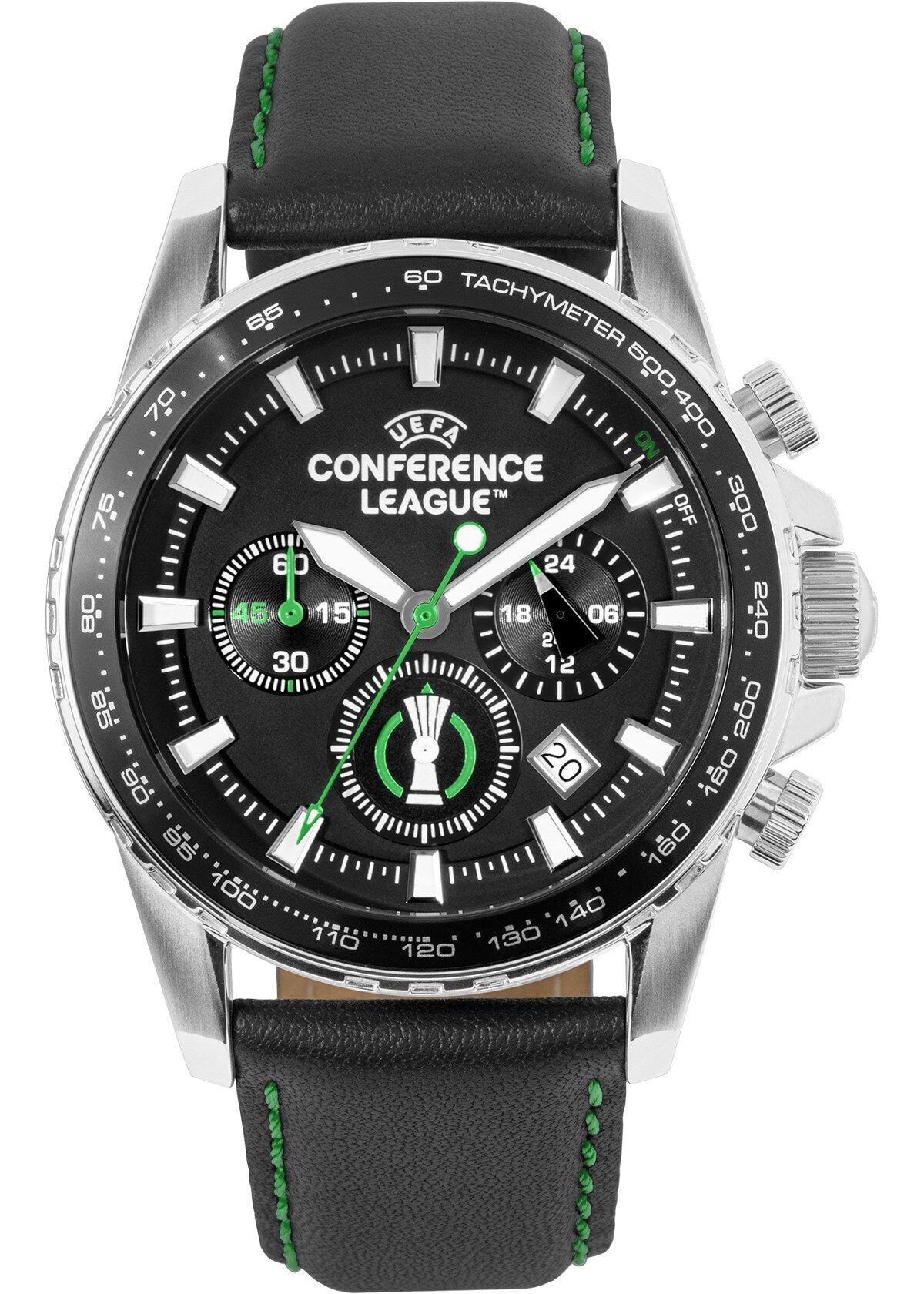 Jacques Lemans JL.ECL-102A Uefa Conference Quartz Deri Siyah 42 mm Erkek Kol Saati