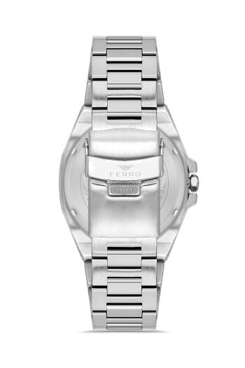 Ferro Quartz Çelik Gri Yeşil Kadran Fonksiyonları Aktif 42 mm Erkek Kol Saati