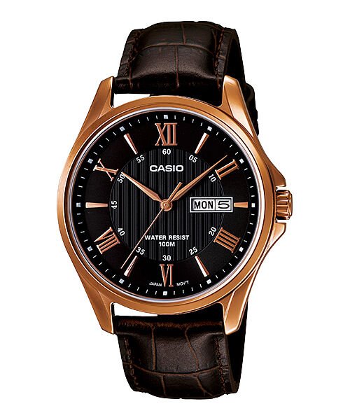Casio MTP-1384L-1AVDF Quartz Deri Kahverengi 10 ATM 41 mm Erkek Kol Saati