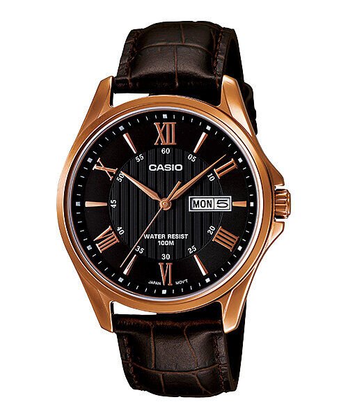 Casio MTP-1384L-1AVDF Quartz Deri Kahverengi 10 ATM 41 mm Erkek Kol Saati