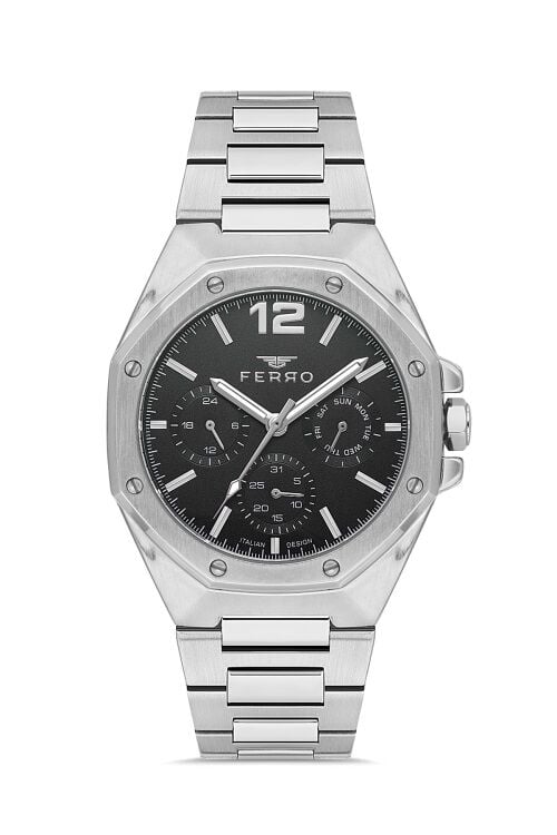 Ferro Gümüş Çelik Kordon Erkek Kol Saati FM40127A-A2