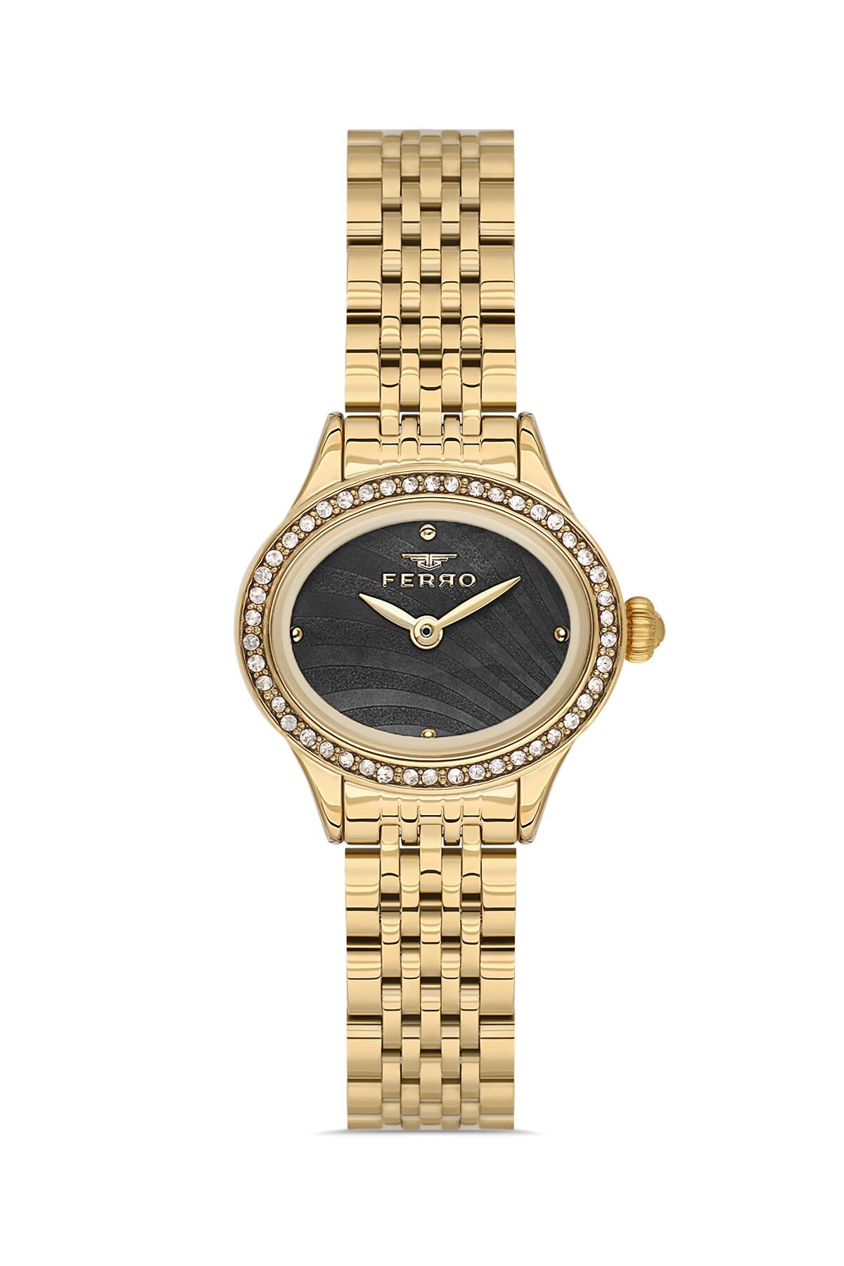 Ferro Sarı Çelik Kordon Kadın Kol Saati FL21753AWT-B2 3ATM Su Geçirmez 2 Yıl Garantili HediyePaket