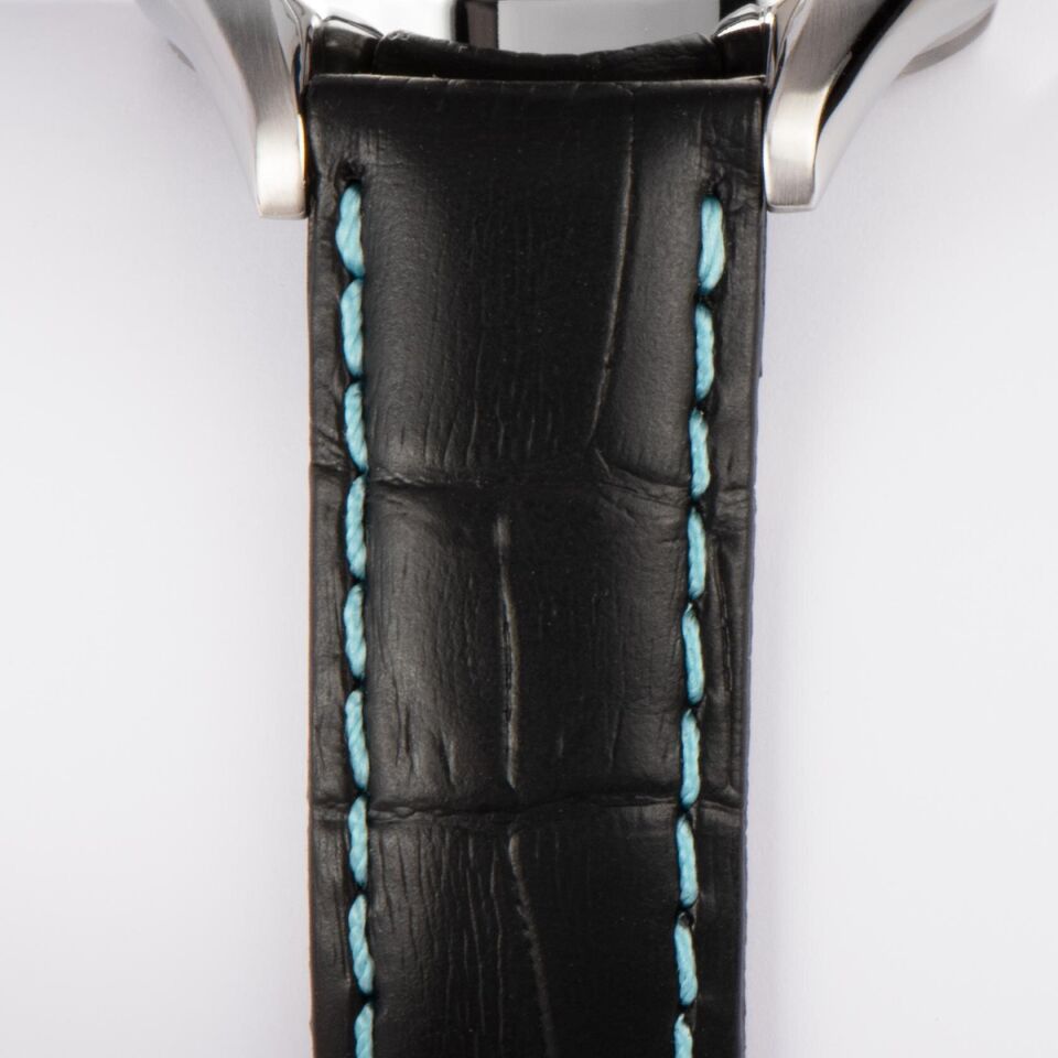 Jacques Lemans JL.50-4S Quartz Deri Siyah Mavi Kadran 10 ATM 34 mm Kadın Kol Saati