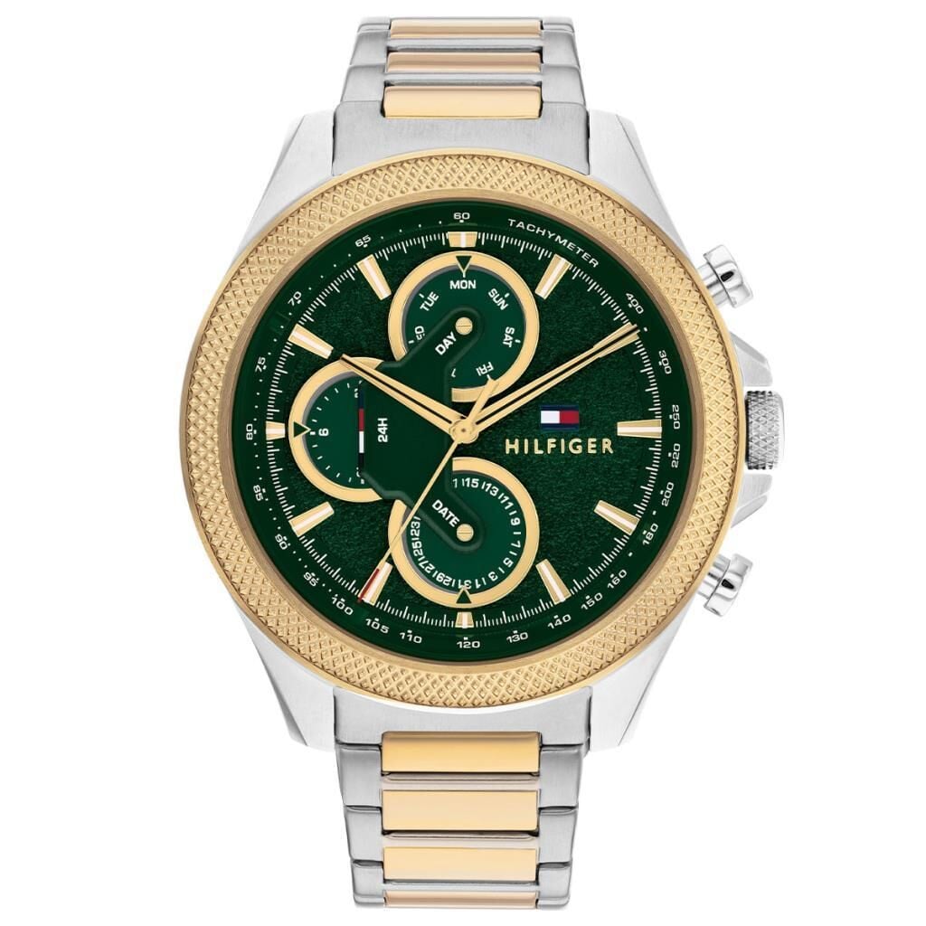 Tommy Hilfiger TH1792079 Quartz Çelik Altın/Gri Yeşil Kadran 46 mm Erkek Kol Saati