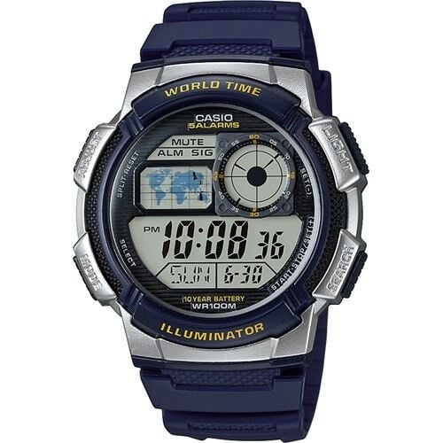 Casio AE-1000W-2AVDF Quartz Silikon Lacivert 10 ATM 44 mm Erkek Kol Saati