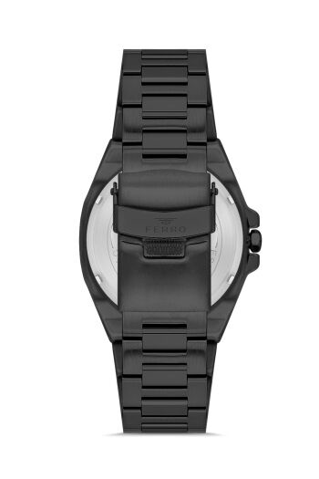 Ferro Quartz Çelik Siyah 42 mm Erkek Kol Saati