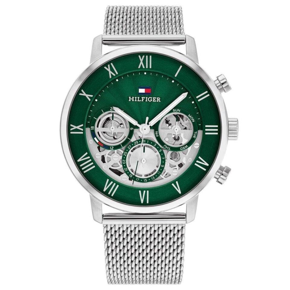 Tommy Hilfiger TH1710567 Quartz Hasır Gri Yeşil Kadran 44 mm Erkek Kol Saati