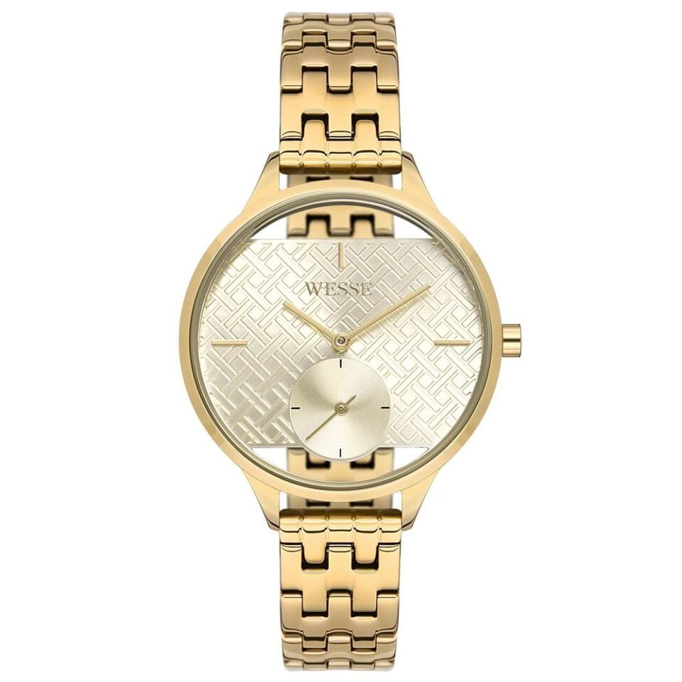 Wesse WWL109603 Quartz Çelik Altın Rengi 37 mm Kadın Kol Saati