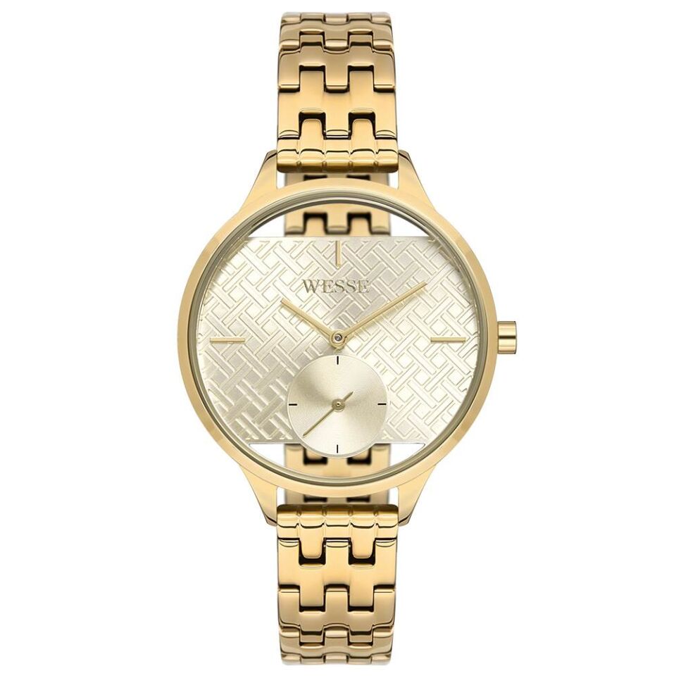 Wesse WWL109603 Quartz Çelik Altın Rengi 37 mm Kadın Kol Saati