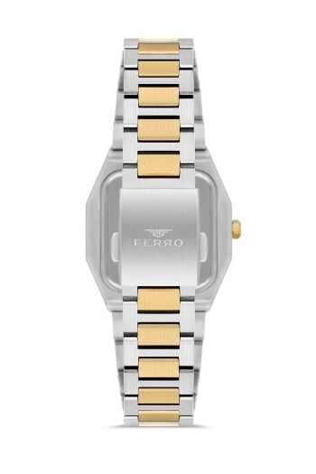 Ferro Sarı ve Gümüş Çelik Kordon Kadın Kol Saati FL21482AWT-D 3ATM SuGeçirmez 2 Yıl Garantili
