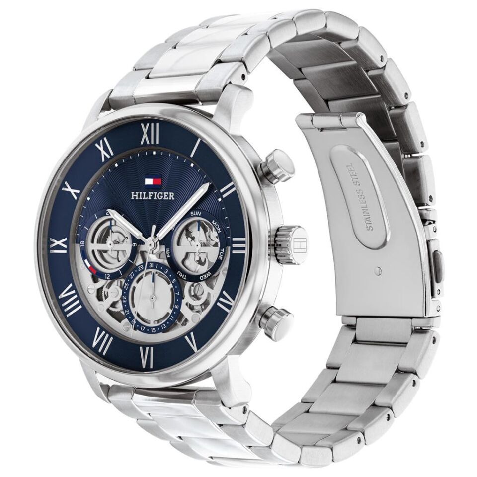 Tommy Hilfiger TH1710569 Quartz Çelik Gri Lacivert Kadran 44 mm Erkek Kol Saati