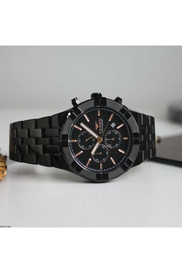 Ferro FM31378A-G Quartz Çelik Siyah 46 mm Erkek Kol Saati