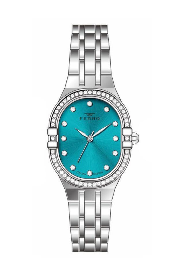 Ferro Gümüş Çelik Kordon Kadın Kol Saati FL21645A-A15 3ATM Su Geçirmez 2 Yıl Garantili HediyePaketli