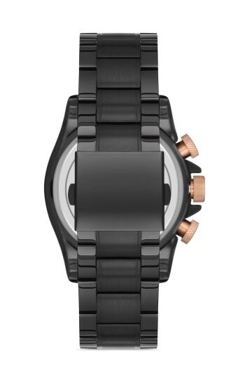 Ferro FM1542A-R Quartz Siyah Çelik Kordon 45 mm Erkek Kol Saati
