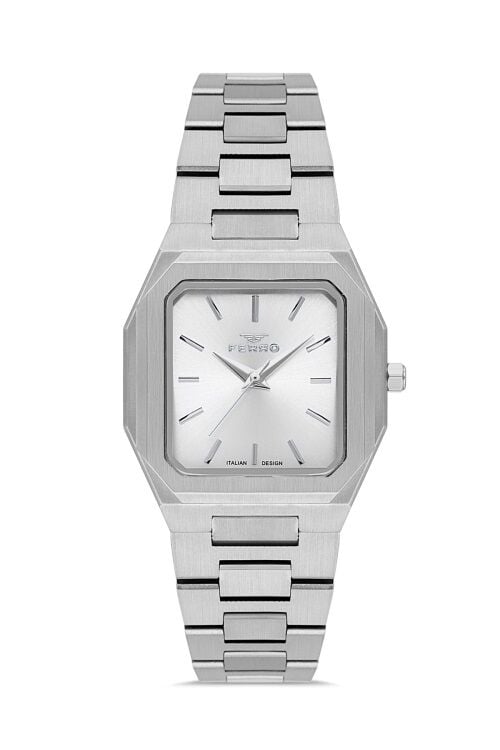 Ferro Gümüş Çelik Kordon Kadın Kol Saati FL21482A-A 3ATM Su Geçirmez 2 Yıl Garantili HediyePaketli