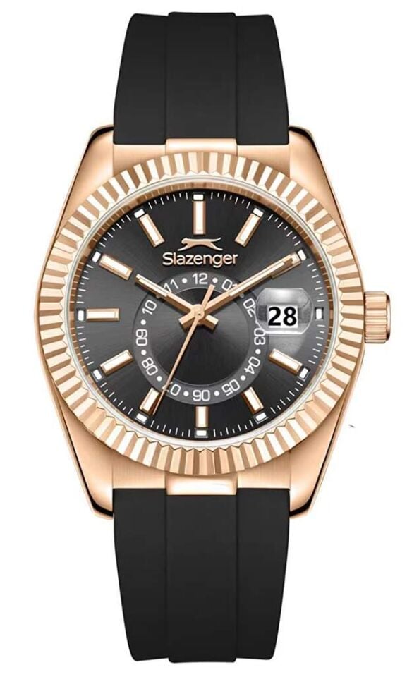 Slazenger SL.09.2514.1.05 Quartz Silikon Siyah 40 mm Erkek Kol Saati