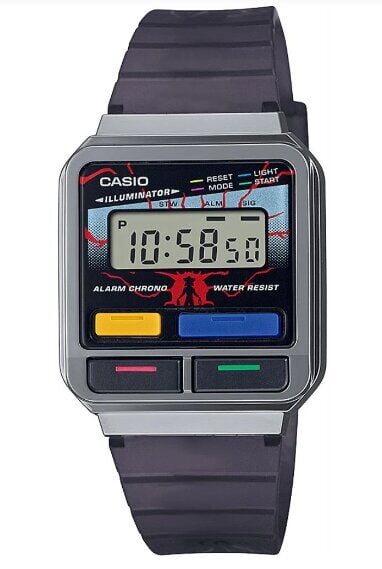 Casio A120WEST-1ADR Quartz Digital Silikon Siyah Organik Cam 34 mm Erkek Kol Saati