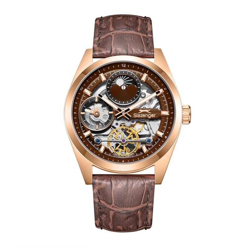 Slazenger SL.09.2559.2.04 Quartz Kahverengi Deri Kadran Erkek Kol Saati