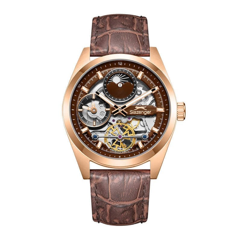 Slazenger SL.09.2559.2.04 Quartz Kahverengi Deri Kadran Erkek Kol Saati