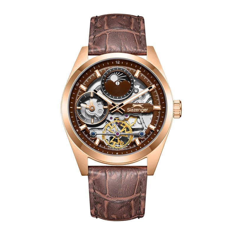 Slazenger SL.09.2559.2.04 Quartz Kahverengi Deri Kadran Erkek Kol Saati